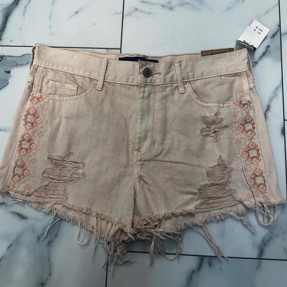 Hollister Co. Women's Pink and Tan Shorts